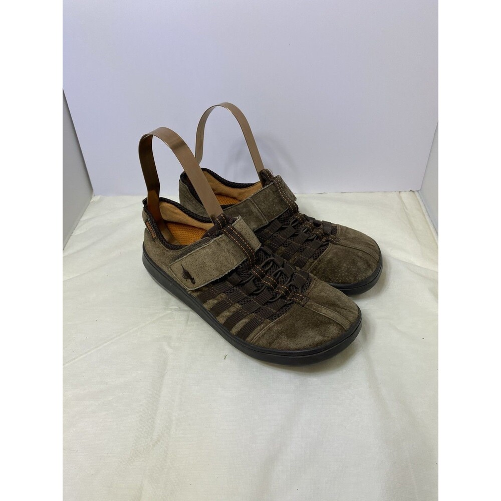 ROCKET DOG BROWN SUEDE SLIP ON CASUAL LADIES 8.5M SHOES HOOK & LOOP
